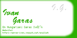 ivan garas business card